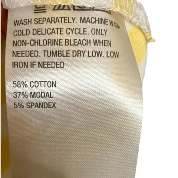 We by Living in Yellow Soft Yellow Striped Dress with a Pink Collar - Picture 6 of 7